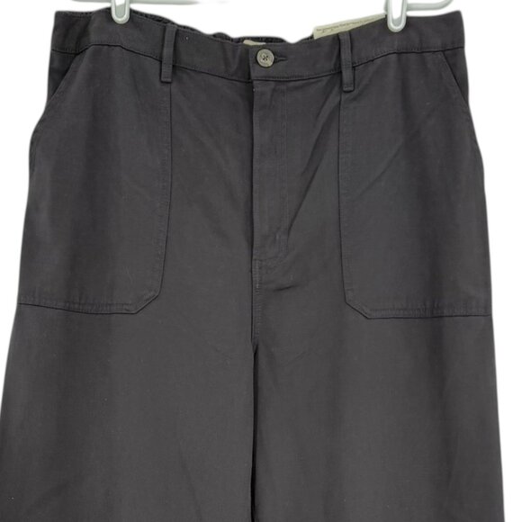 a.n.a Women's Highest Rise Elastic Back Waist Wide-Leg Black Pants Size 18 NWT - Picture 3 of 11